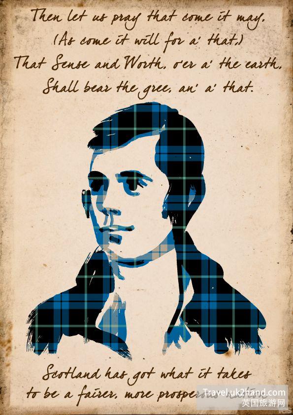 文青的鼻祖罗伯特·彭斯就是苏格兰人！这张海报就发表了一首他的诗。