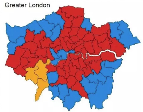 伦敦支持率地图