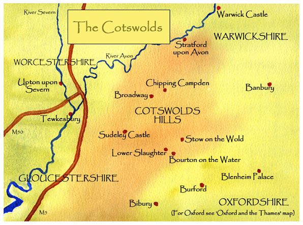Cotswolds 地图